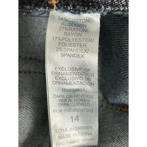 Democracy Ab Technology Jeans Womens Size 14 Faded Indigo Skinny Ankle Stretch - Picture 7 of 12